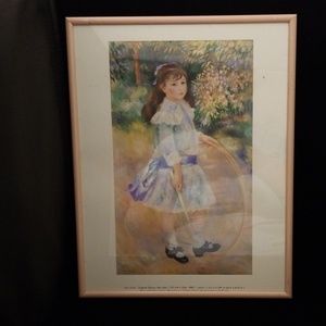 August Renoir 1972 print of "Girl with a hoop"
